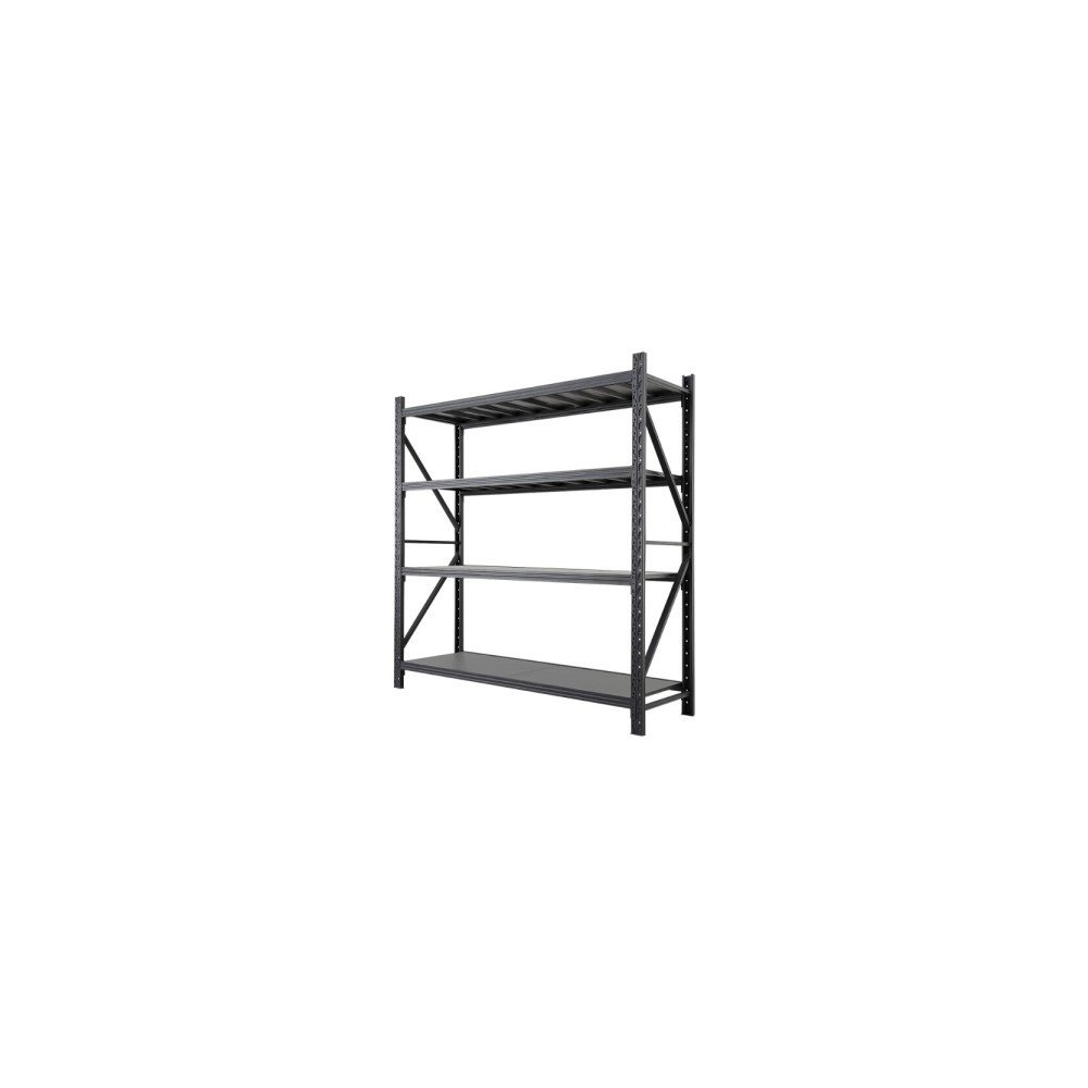 나이스선반 무광블랙 높이2000 2000X600 4단 단당하중250kg 철제선반 앵글 중량랙 경량랙 파레트랙 진열대