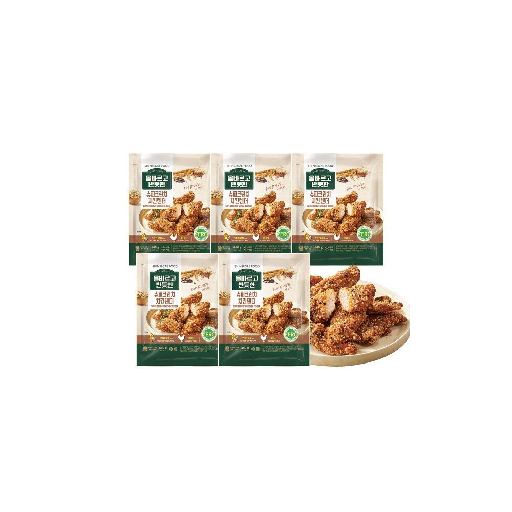 신세계푸드(SHINSEGAE FOOD) 올반 슈퍼크런치 치킨텐더 440g5봉